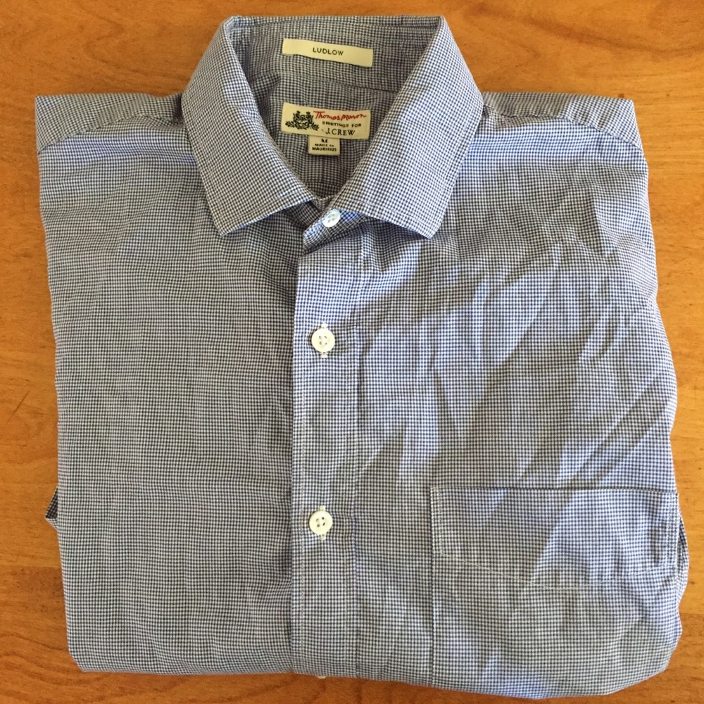 🚫SOLD🚫Crew Thomas Mason mens M blue gingham